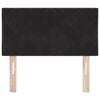vidaXL Headboard Height Adjustable with Headboard Black 80 cm Velvet