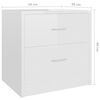 vidaXL Bedside Cabinets 2 pcs High Gloss White 40x30x40 cm Engineered Wood