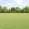 vidaXL Fence with Post Silver 0.4 x 25 m Steel