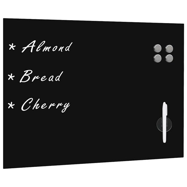 vidaXL Wall Mounted Magnetic Blackboard Glass 80x60 cm