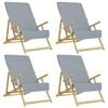 vidaXL Beach Towels 4 pcs Grey 60x135 cm Fabric 400 GSM
