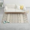 vidaXL Rug Handwoven Wool 160x230 cm White/Grey/Black/Brown
