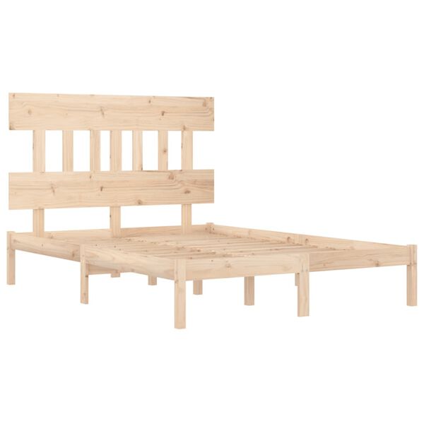 vidaXL Bed Frame without Mattress 135x190 cm Double Solid Wood