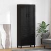 vidaXL Highboard Black Oak 69.5 x 34 x 180 cm Engineered Wood