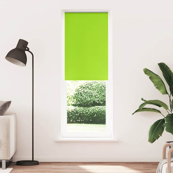 vidaXL Roller Blind Blackout Leaves Green 65x230 cm Fabric Width 60.7 cm Polyester