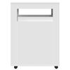 vidaXL Narrow Bathroom Cabinet with Wheels White Engineered Wood