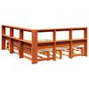 vidaXL Bookcase Bed without Mattress Wax Brown 160x200cm Solid Wood Pine