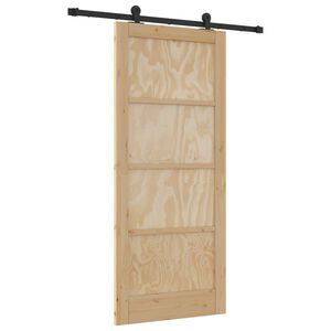 vidaXL Sliding Door ORKDAL 86 x 198.5 cm Solid Pine Wood Natural