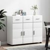 vidaXL Sideboard FLORIN White 88.5 x 30.5 x 73 cm Engineered Wood