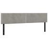 vidaXL Headboards 2 pcs Light Grey 90x5x78/88 cm Velvet
