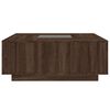 vidaXL Coffee Table with Infinity LED Brown Oak 100x100x40 cm