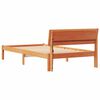 vidaXL Bed Frame with Headboard Wax Brown 75 x 190 cm Solid Pine Wood