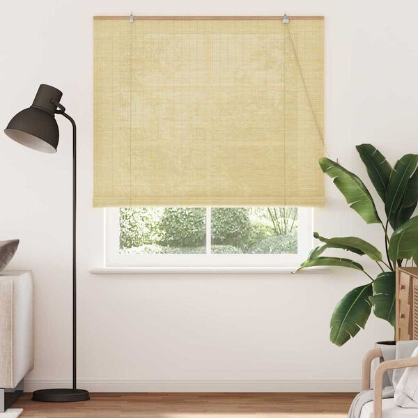 vidaXL Roller Blind with Curtains Manual Nature 150 x 220 cm Bamboo