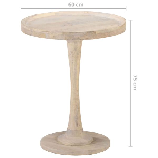 vidaXL Side Table &Oslash;60x75 cm Solid Mango Wood