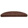 vidaXL Stair Mats 20 pcs 56x17x3 cm Brown Half Round
