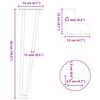 vidaXL Hairpin Legs for Coffee Table 4 pcs Natural Steel 42 cm Solid Steel