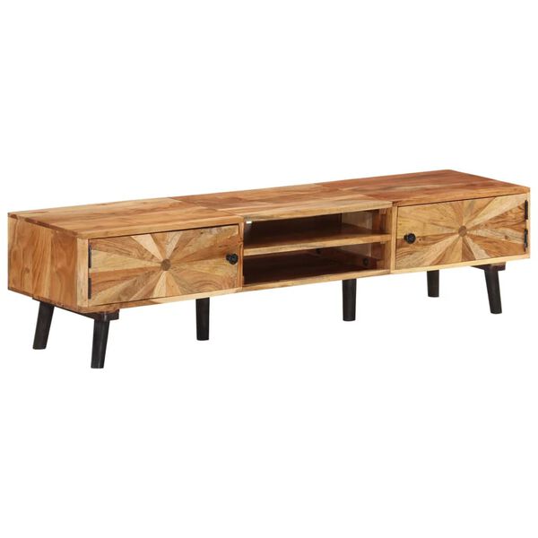 vidaXL TV Cabinet 145x35x35 cm Solid Acacia Wood