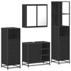 vidaXL 4&nbsp;Piece Bathroom Furniture Set&nbsp;Black Engineered Wood