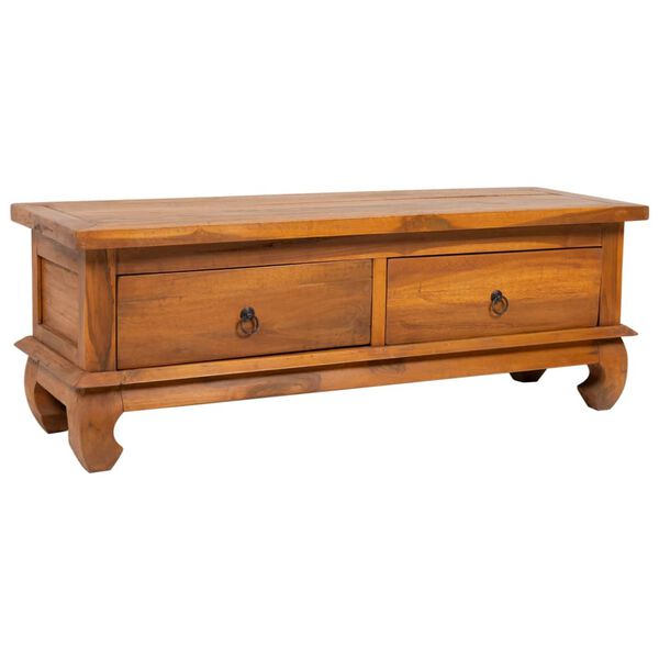 vidaXL TV Cabinet 110x35x40 cm Solid Teak Wood