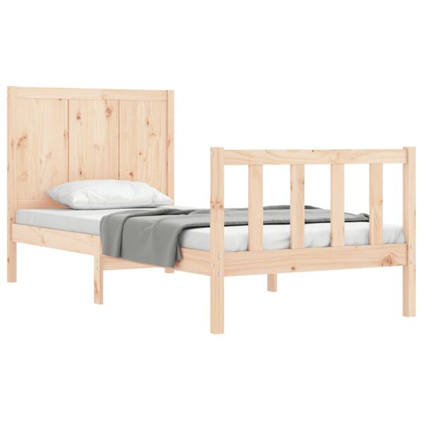 vidaXL Bed Frame without Mattress 100x200 cm Solid Wood Pine