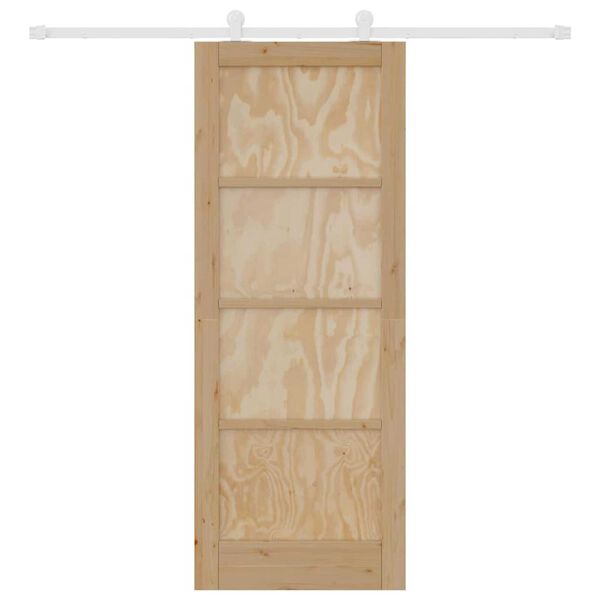 vidaXL Sliding Door ORKDAL Brown 78 x 202 cm Solid Pine Wood