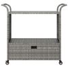 vidaXL Bar Cart with Drawer Grey 100x45x97 cm Poly Rattan