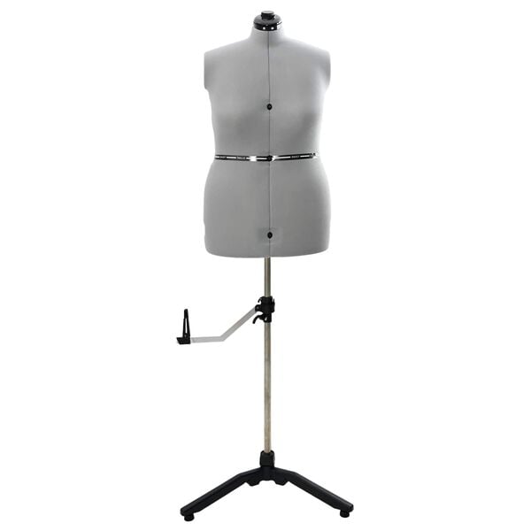 vidaXL Adjustable Dress Form Female Height Adjustable Grey L Velvet