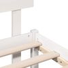 vidaXL Bed Frame with Headboard White 160 x 200 cm Solid Pine wood