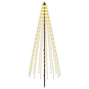 vidaXL LED Christmas Tree 165 cm 270 LEDs Warm White Steel Black