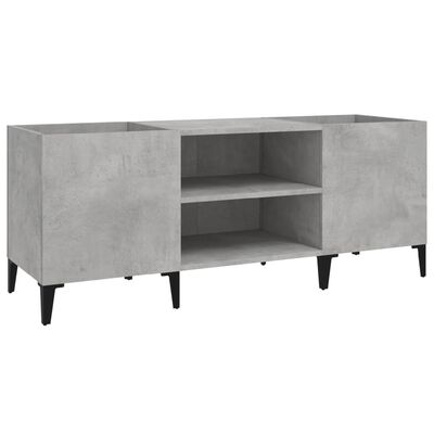 vidaXL Record Cabinet Concrete Grey 121x38x48 cm Engineered Wood