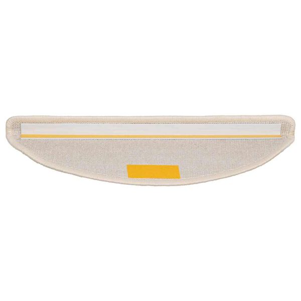 vidaXL Stair Mats 20 pcs 56x17x3 cm White Half Round