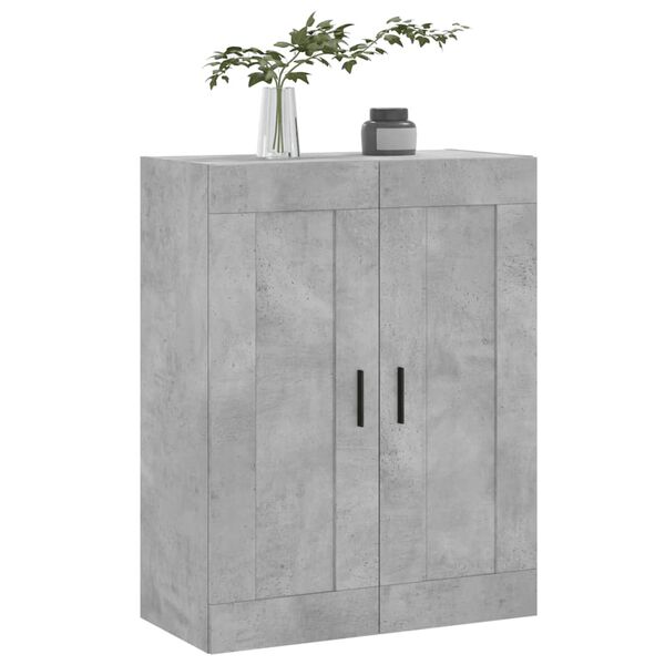 vidaXL Wall Mounted Cabinet Concrete Grey 69.5x34x90 cm Engineered Wood