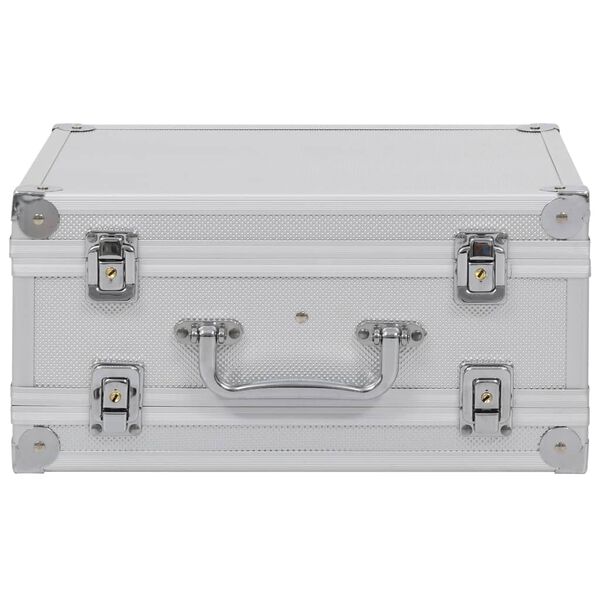 vidaXL Gun Case Aluminium ABS Silver