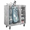 vidaXL Golf Cabinet with Wheel Plain Concrete Grey 90 x 45 x 98 cm