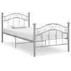 vidaXL Bed Frame without Mattress Grey Metal 90x200 cm