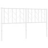 vidaXL Metal Headboard White 150 cm