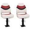 vidaXL Boat Seats 2 pcs with Pedestal Height Adjustable 360&deg; Rotatable