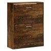 vidaXL Shoe Cabinet Smoked Oak 63x24x81 cm Engineered Wood