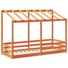 vidaXL Kids' Bed with Roof Wax Brown 90x190 cm Solid Wood Pine