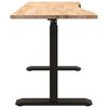 vidaXL Desk with Storage Black and Natural 140 x 60 cm Solid Oak Wood