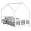 vidaXL Kids Bed Frame White 90x200 cm Solid Wood Pine
