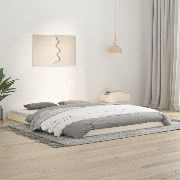 vidaXL Bed Frame without Mattress White 160x200 cm Solid Wood Pine