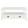 vidaXL Coffee Table White 100x50x45.5 cm Solid Wood Paulownia