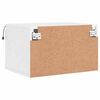 vidaXL Wall-mounted Bedside Cabinet with LED Lights White