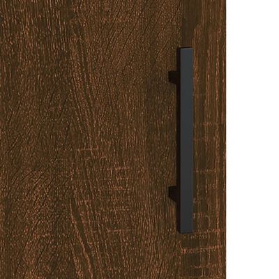 vidaXL Wall Mounted Cabinet Brown Oak 34.5x34x90 cm Engineered Wood