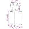 vidaXL Laundry Basket with Wheels RANA White 45x45x64 cm Solid Wood Pine