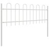 vidaXL Garden Fence 4 pcs White 6.8 x 0.6 m Powder-coated Steel