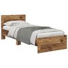 vidaXL Bed Frame with Headboard Old Wood 75 x 190 cm Engineered Wood