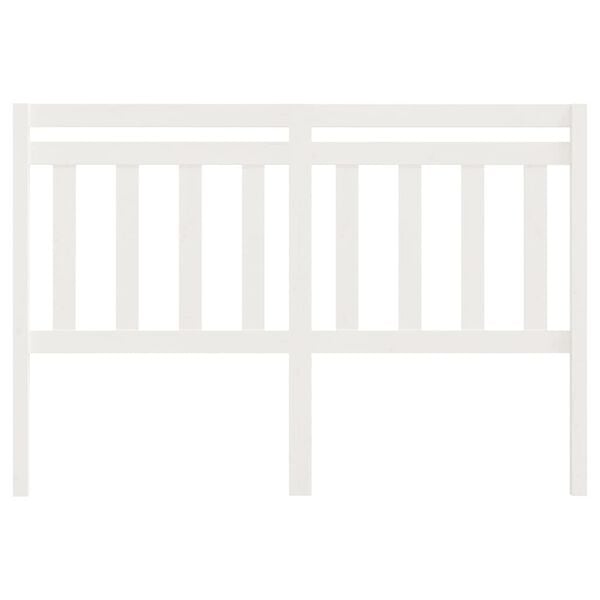 vidaXL Bed Headboard White 146x4x100 cm Solid Wood Pine