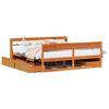 vidaXL Bed Frame without Mattress Wax Brown 180x200 cm Super King Solid Wood Pine